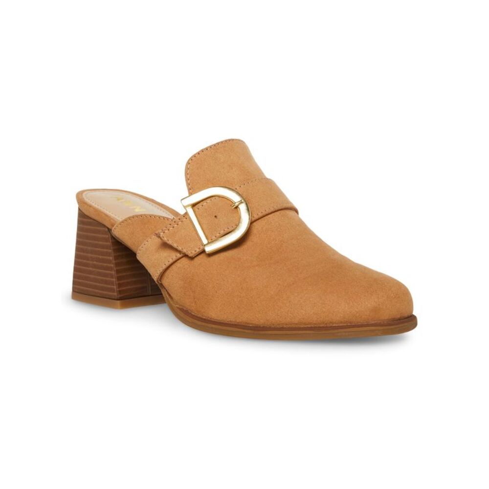 ANNE KLEIN Womens Brown Isiea Toe Block Heel Slip On Heeled Mules Shoes 5.5 M